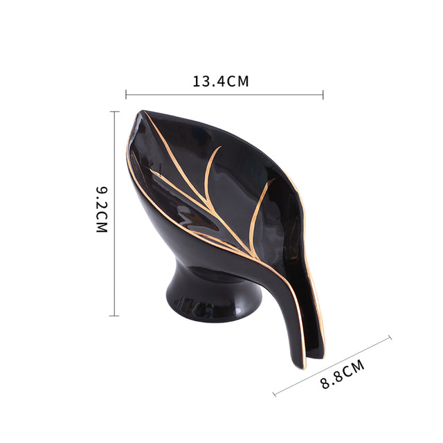 Luxury Leaf Ceramic Soap Dish