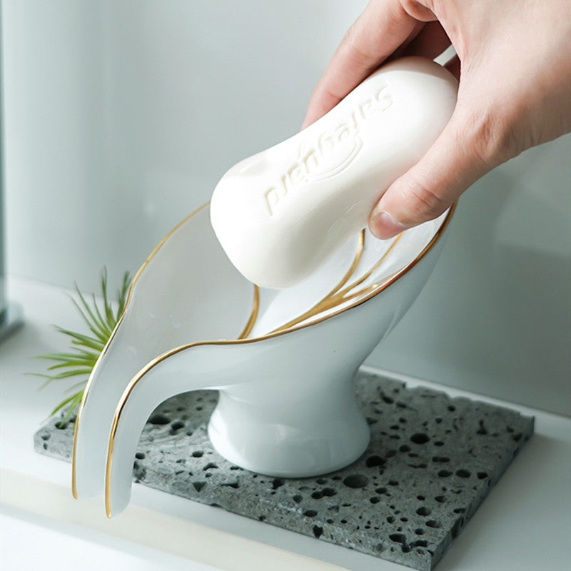 Luxury Leaf Ceramic Soap Dish