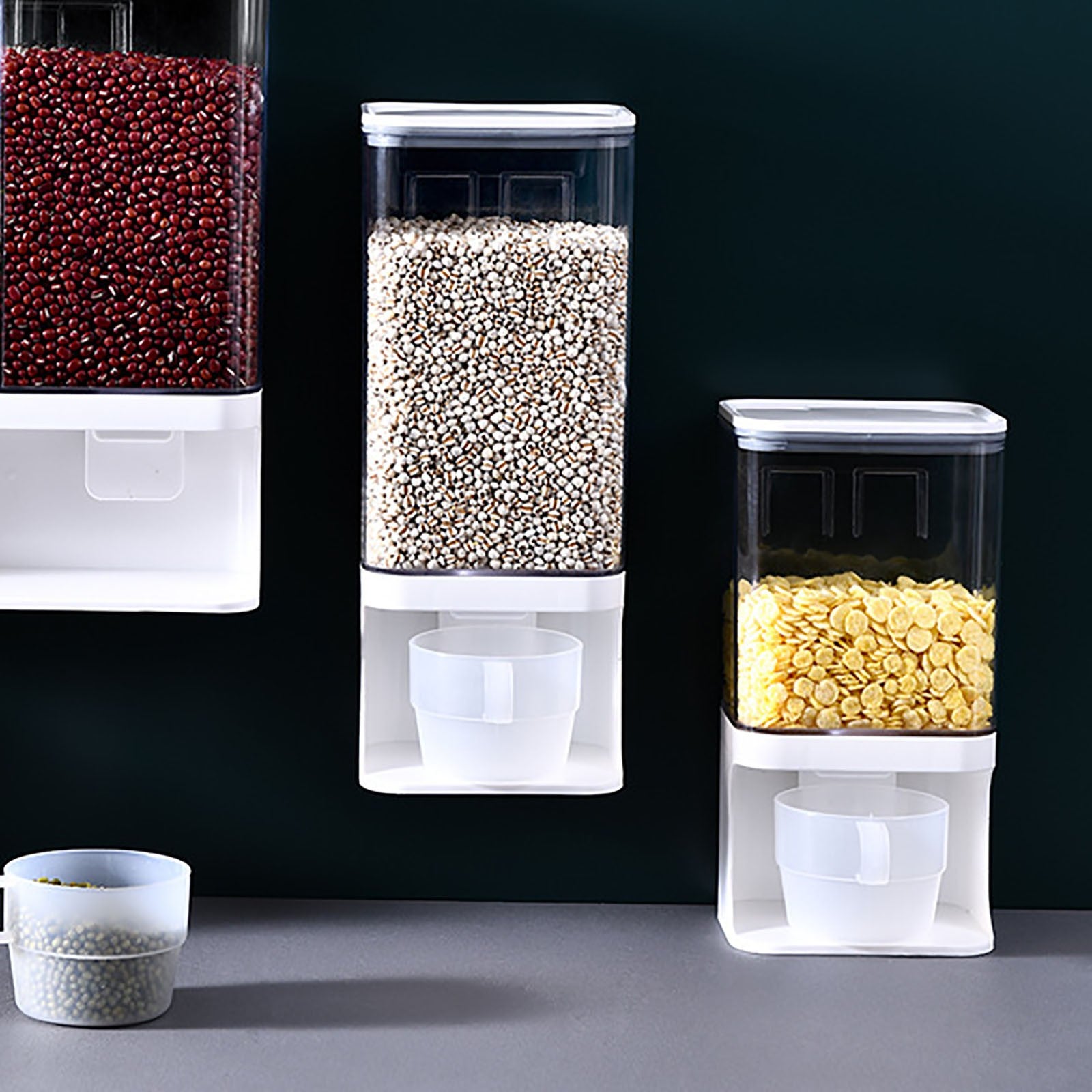 Wall Mounted Rice and Cereal Dispenser