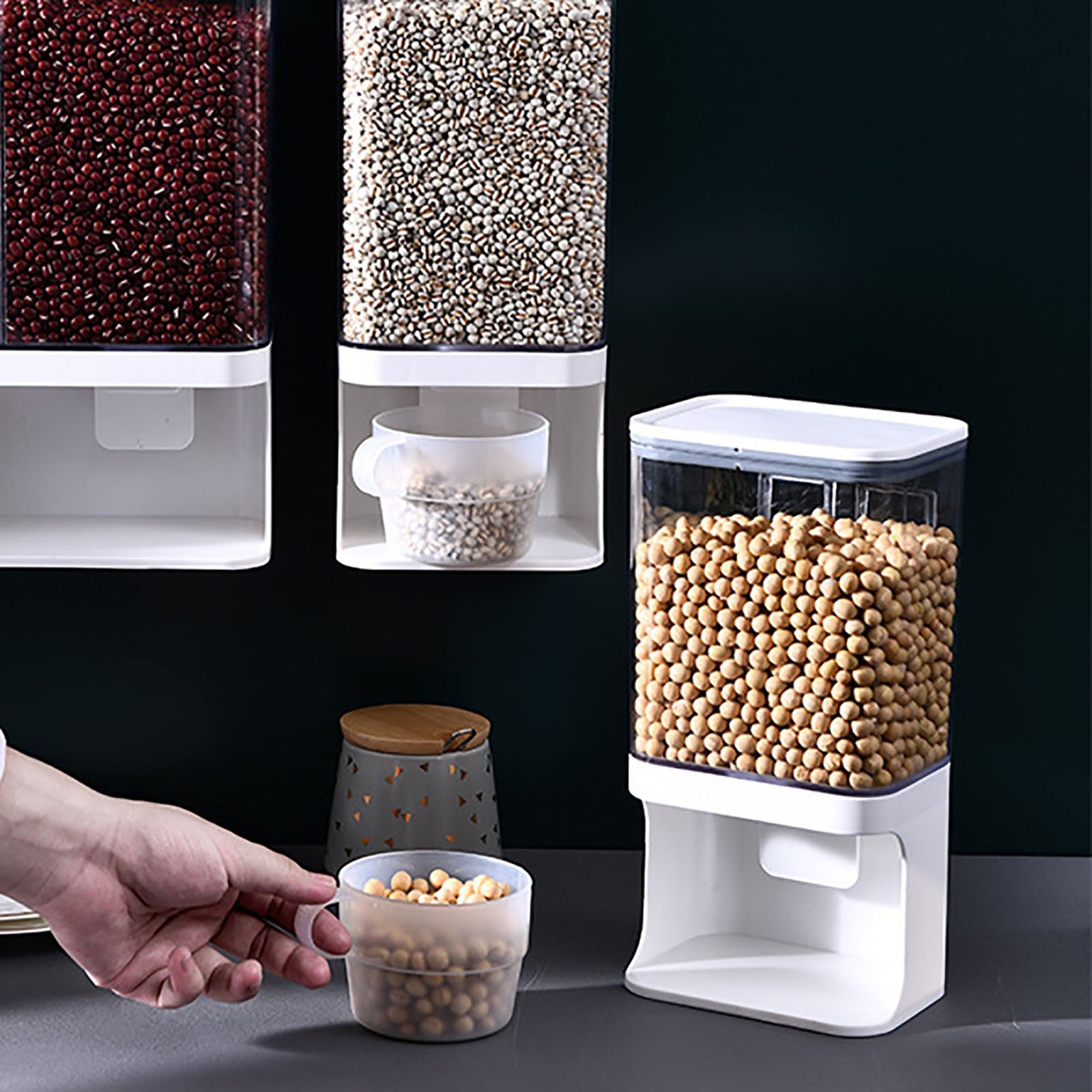 Wall Mounted Rice and Cereal Dispenser